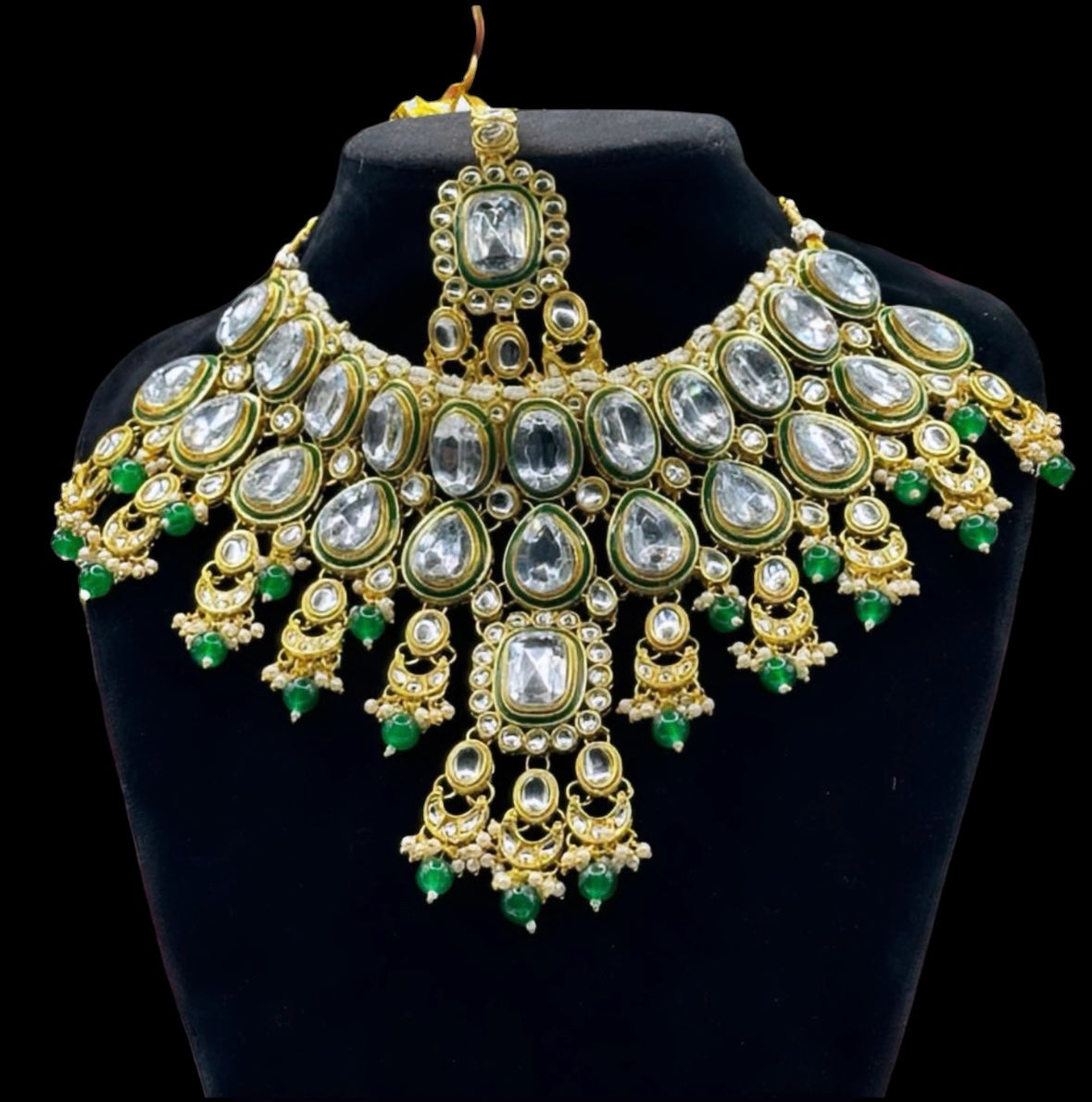 Polki Kundan look royal bridal necklace set