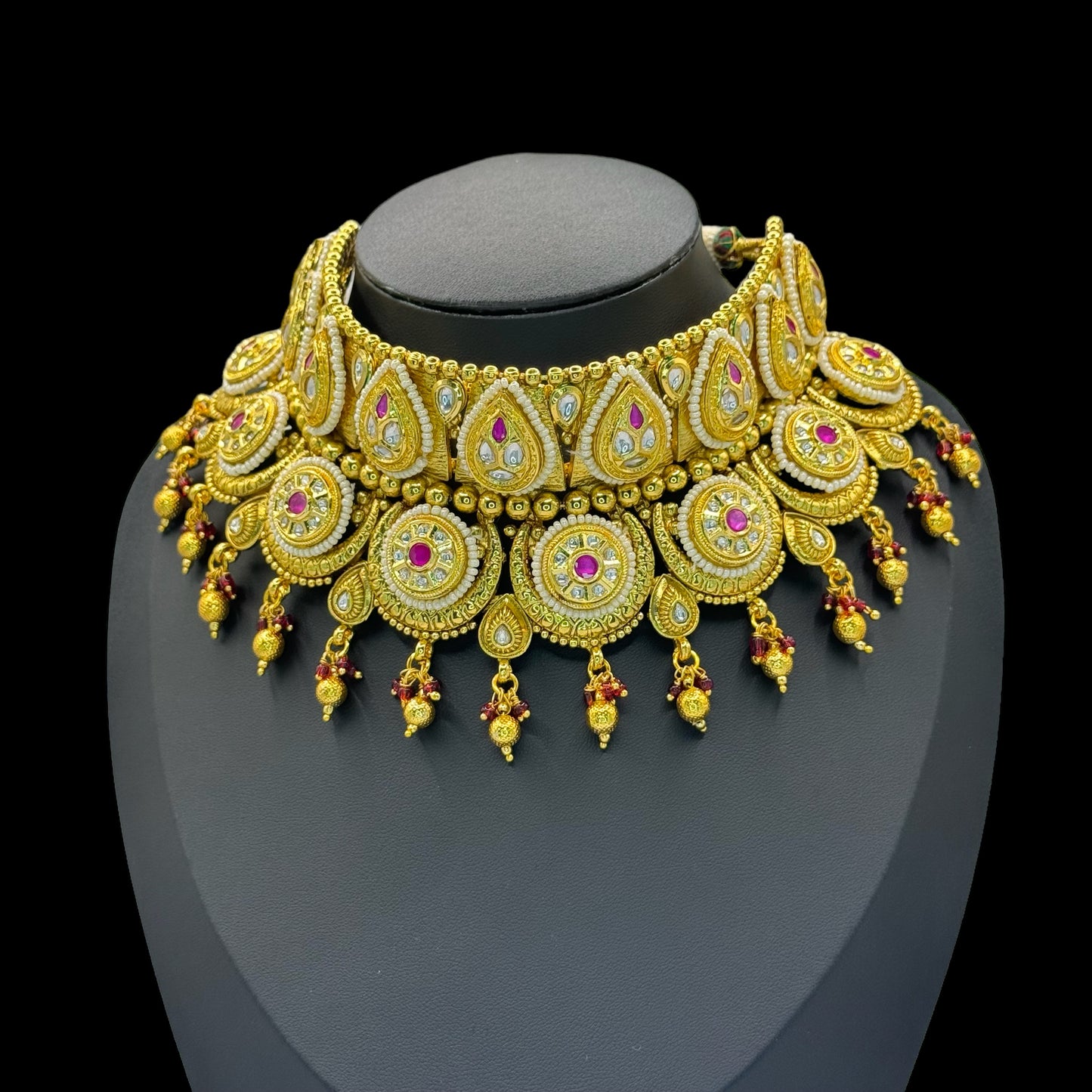 Jodha Bai Gold Choker - A Regal Tribute to Indian Jewelry in USA