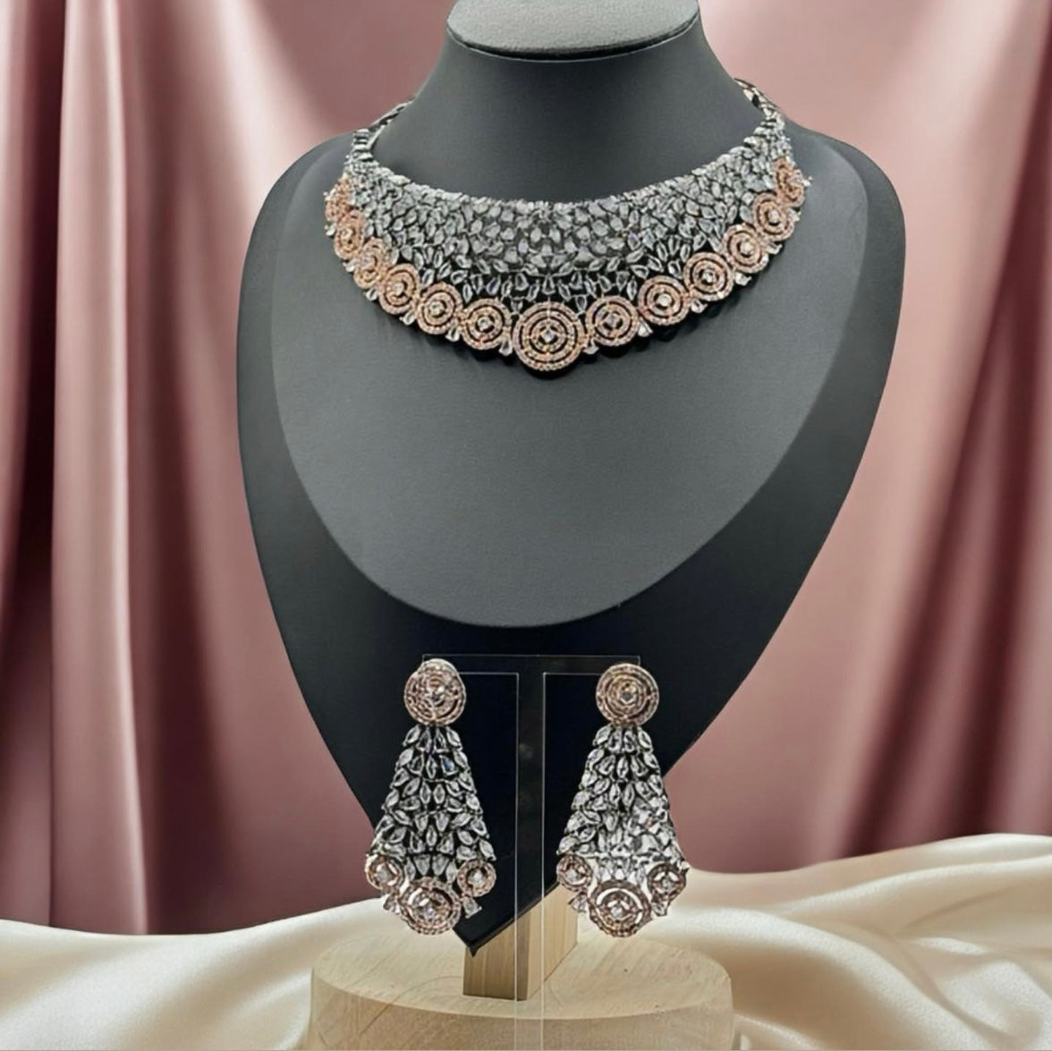 Rose Gold Diamond Choker - Timeless Elegance in Indian Jewelry, USA