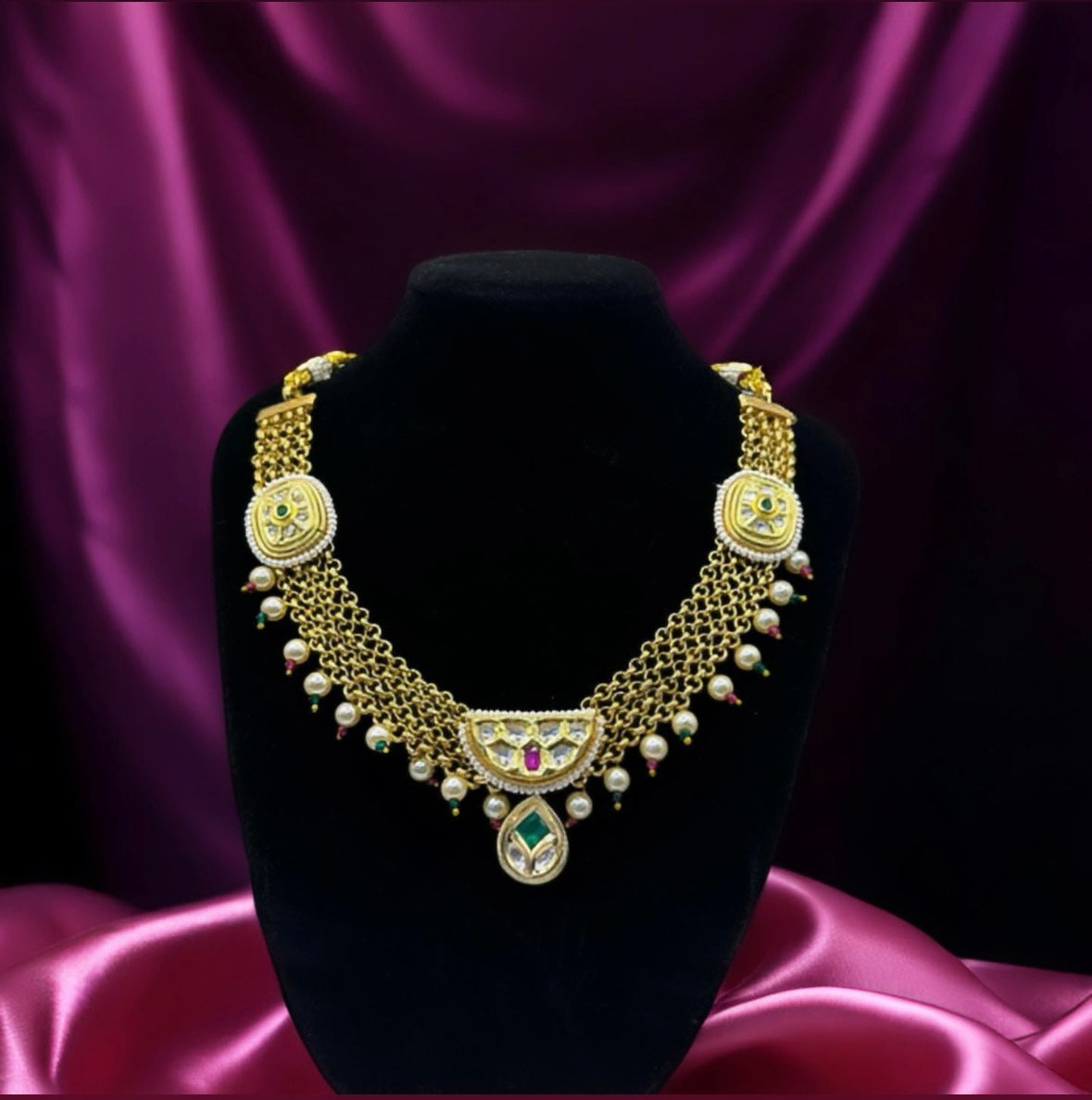 Tanishq Kundan Design Gold Choker - Opulent Beauty in Indian Jewelry, USA