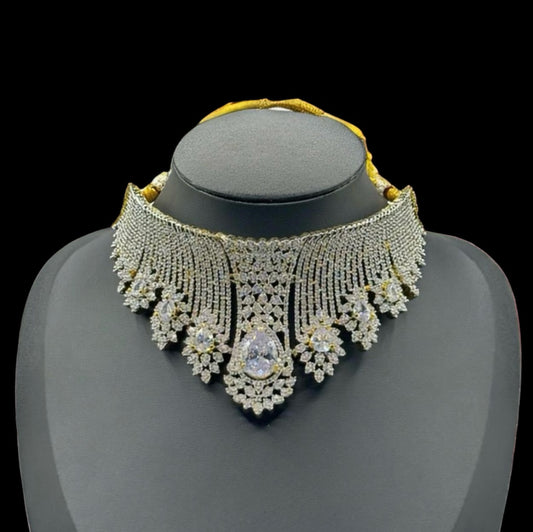 Diamond Solitaire Choker - Exquisite Elegance in Indian Jewelry, USA