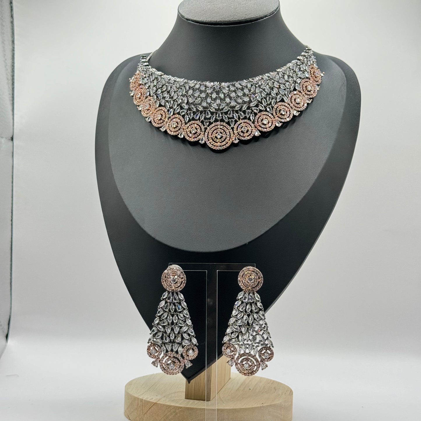 Rose Gold Diamond Choker - Timeless Elegance in Indian Jewelry, USA