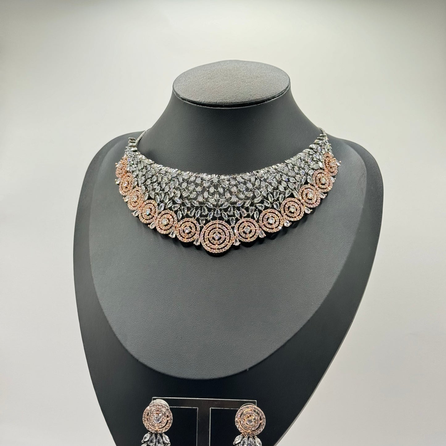 Rose Gold Diamond Choker - Timeless Elegance in Indian Jewelry, USA