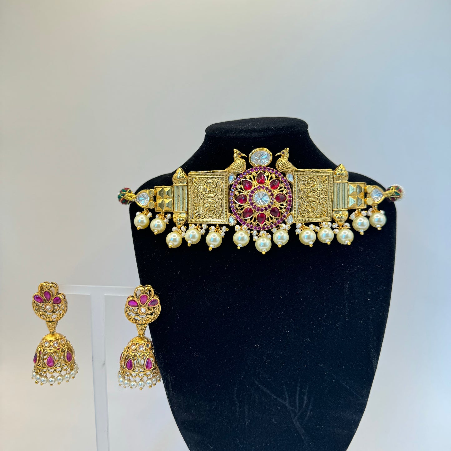 Tyaani Designer Gold and Pearls Set - Contemporary Luxury in Indian Jewelry, USA