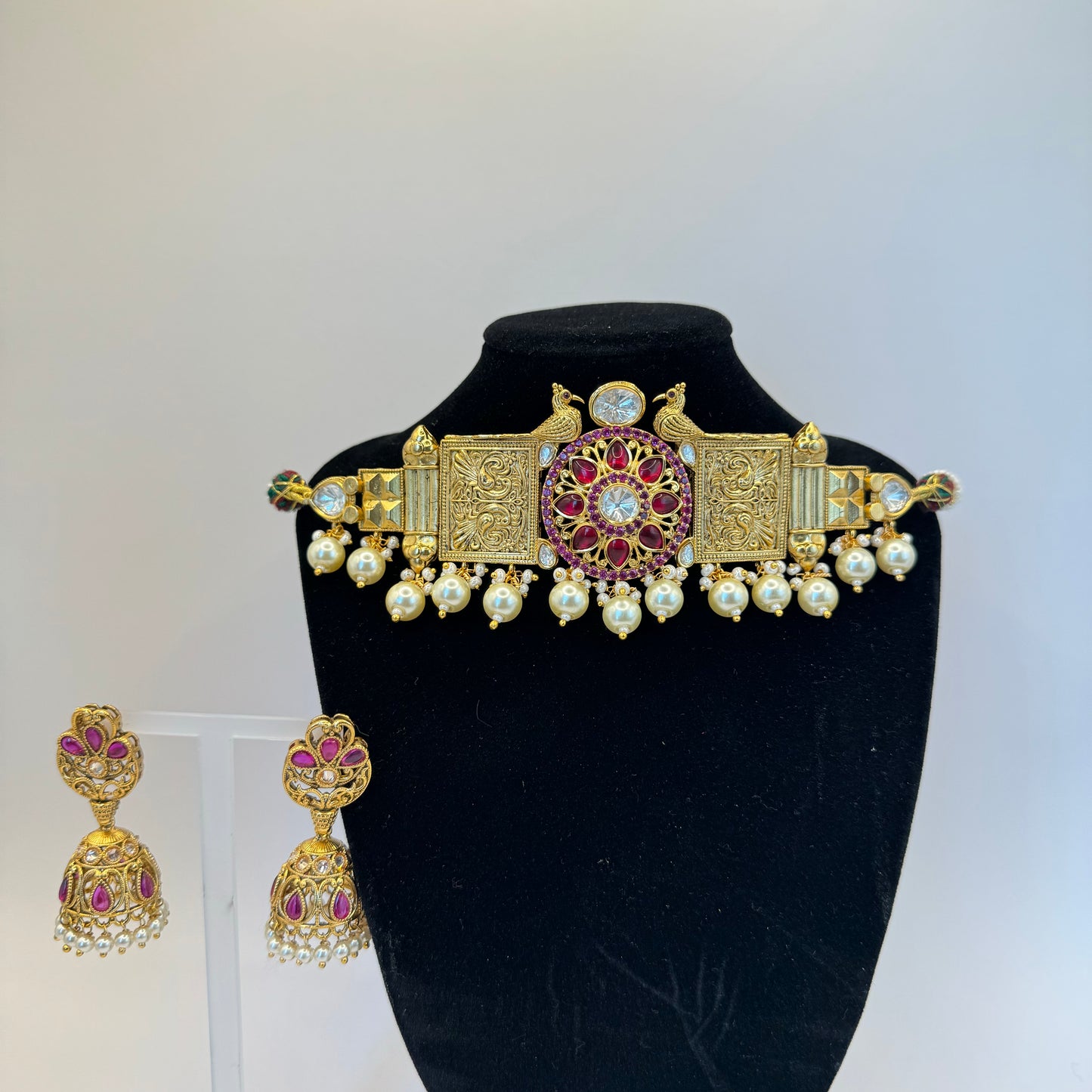 Tyaani Designer Gold and Pearls Set - Contemporary Luxury in Indian Jewelry, USA