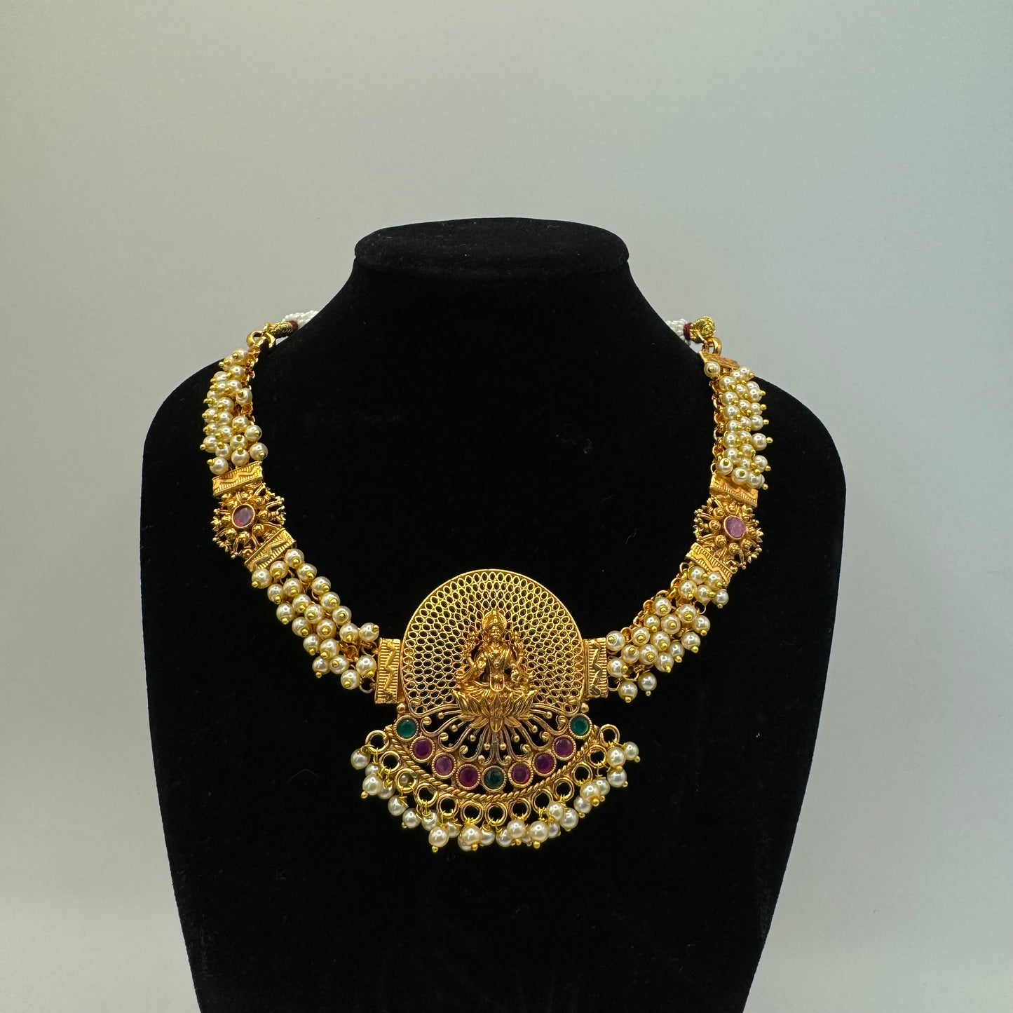 Rose Gold temple  Set - Divine Elegance in Indian Jewelry, USA