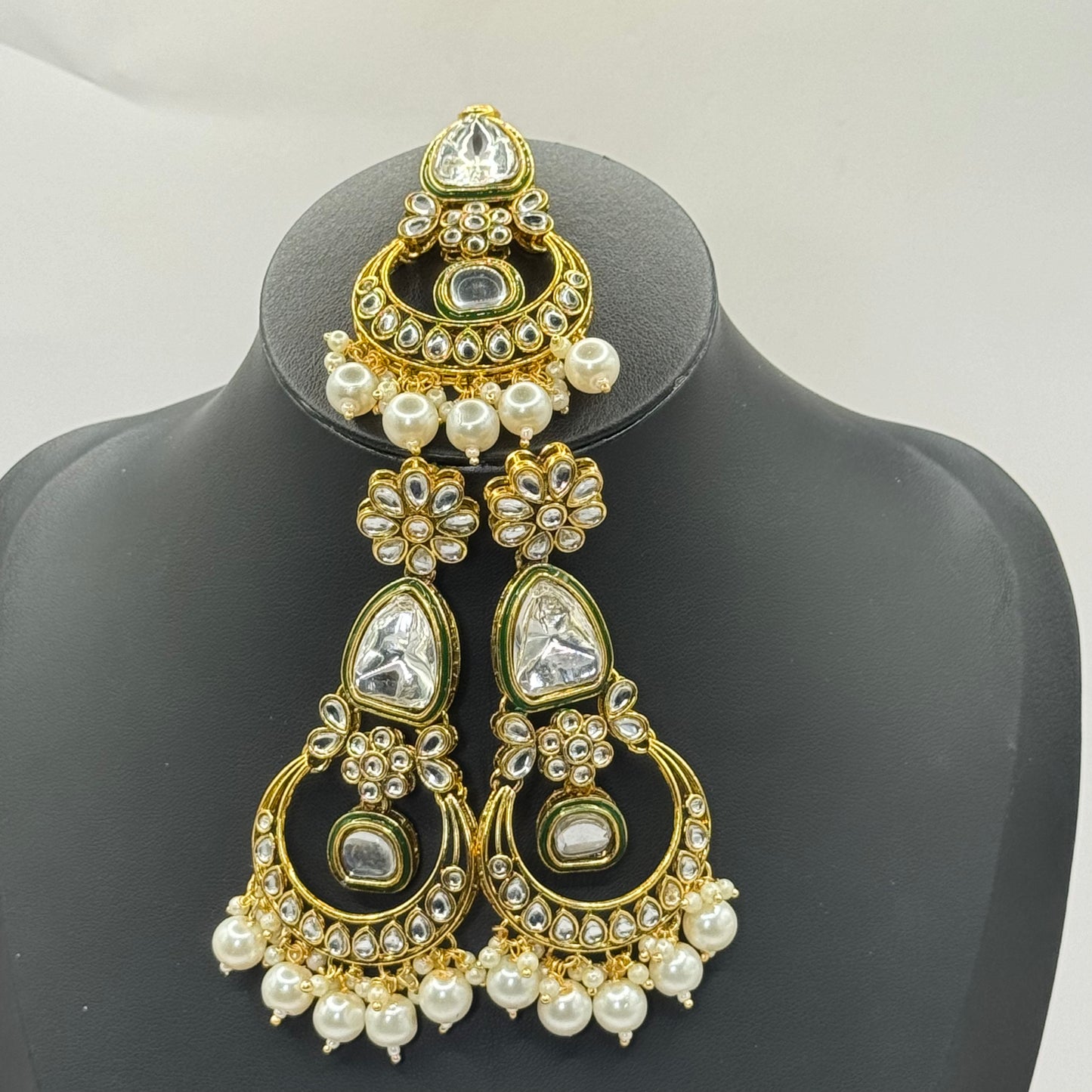 Sabyasachi Inspired Kundan White Pearls Set"