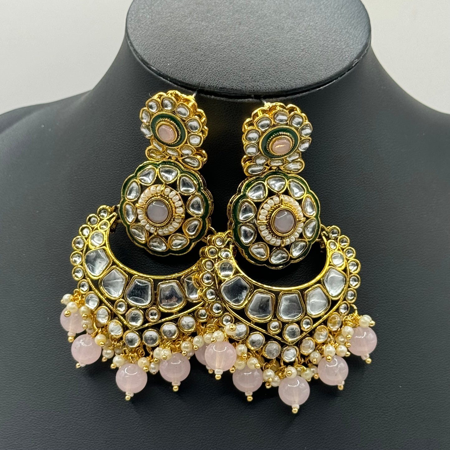 Pastel Pink Kundan: Chamak Necklace"