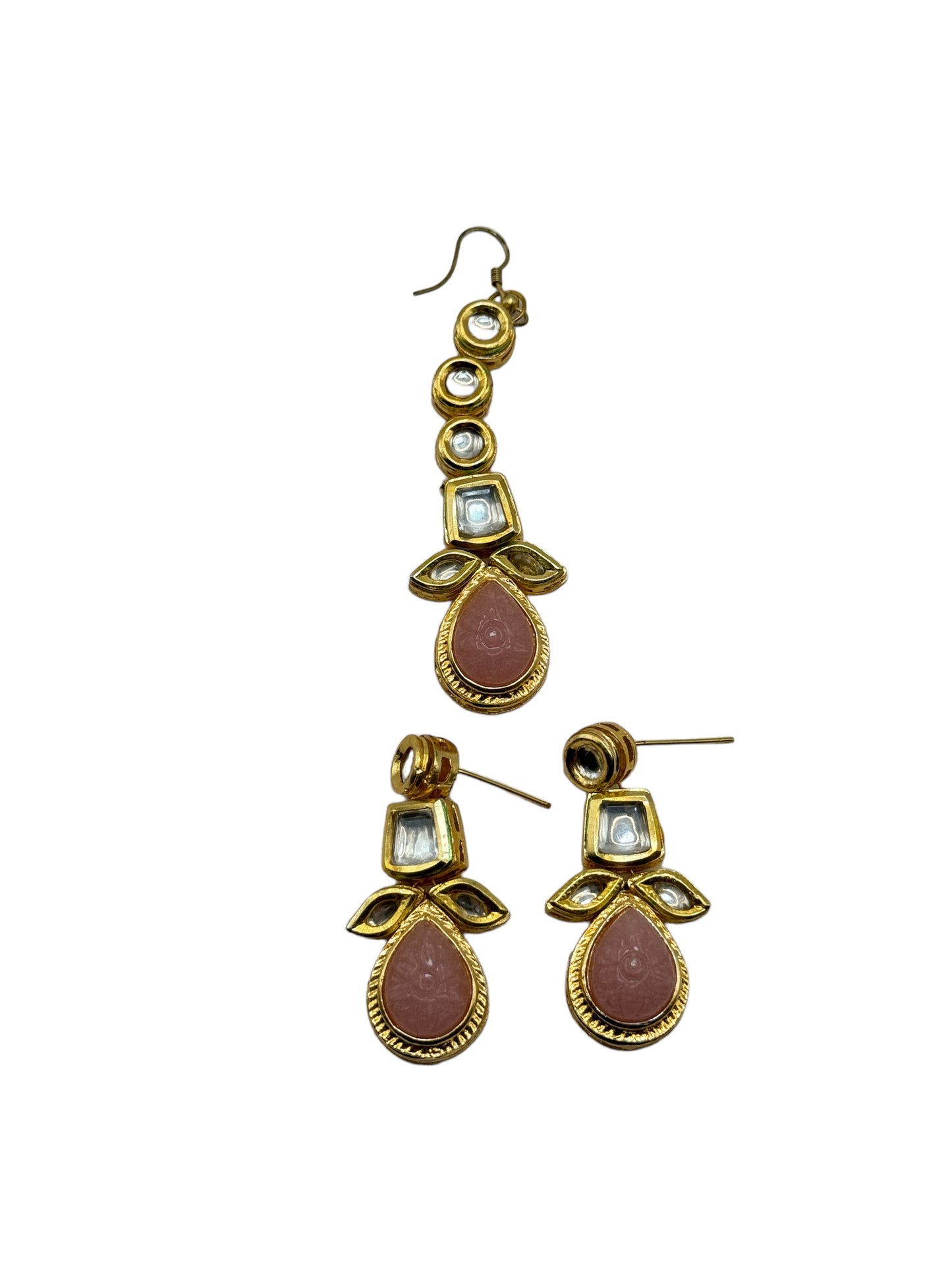 Chamak Pink Kundan Elegant Necklace"