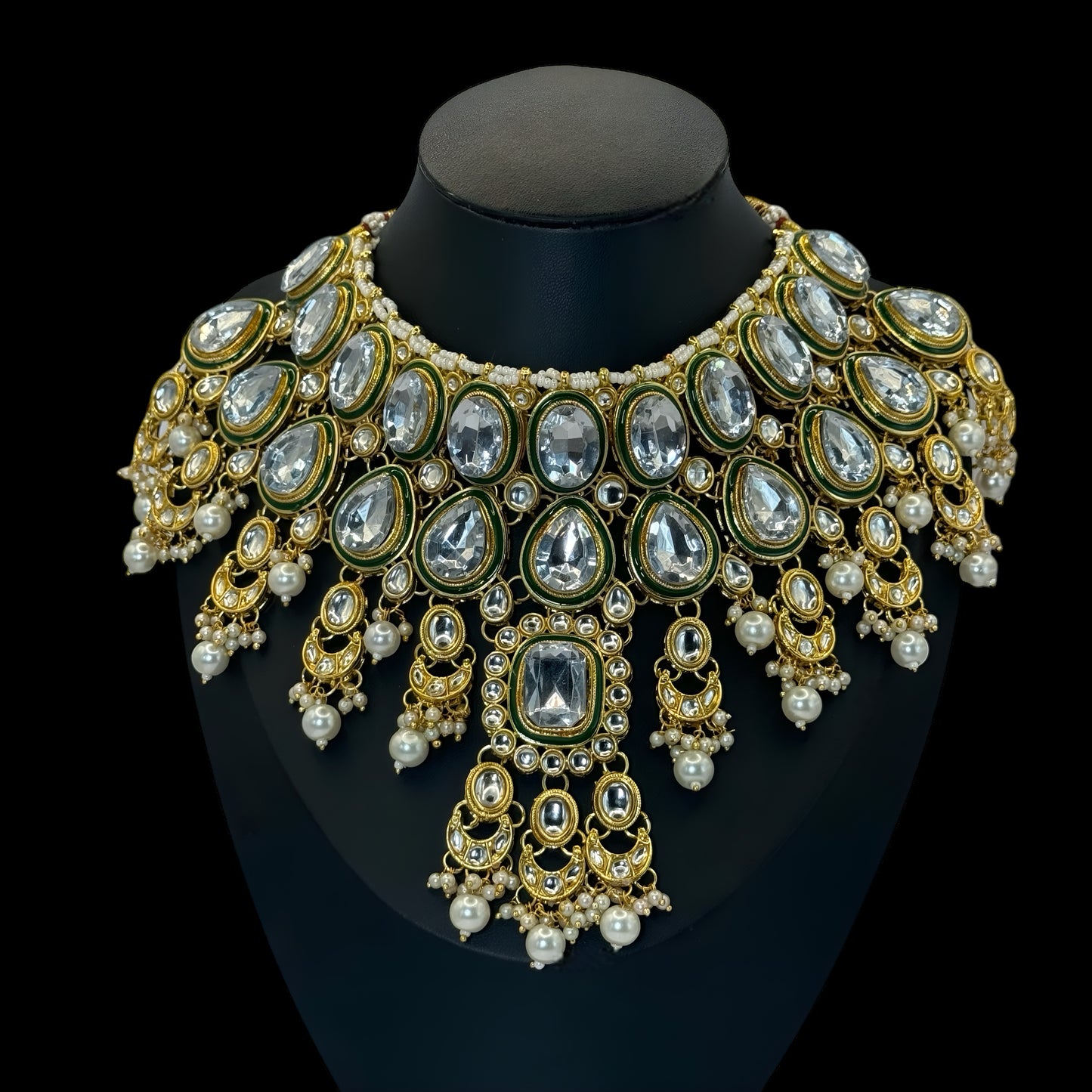 Ahilyabai Holkar White Kundan Necklace"