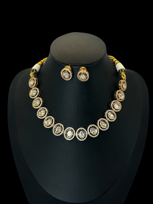 Rani Abbakka Moissanite Polki Necklace"