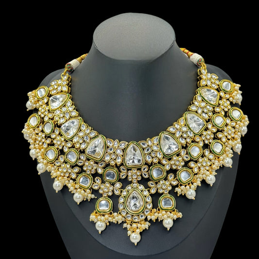 Sabyasachi Inspired Kundan White Pearls Set"