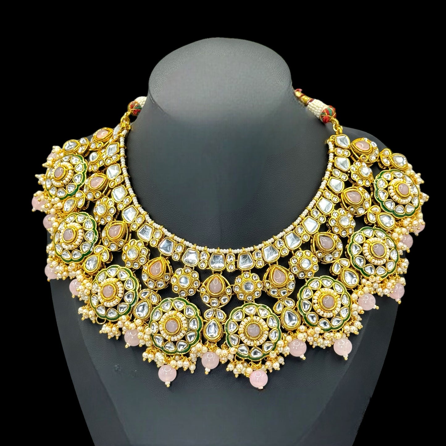 Pastel Pink Kundan: Chamak Necklace"